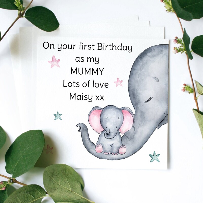 First Birthday As My Mummy Card