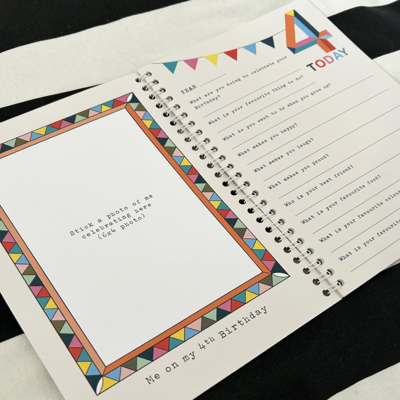 Birthday Interview Book - Birthday Keepsake book, memories book, 1st Birthday gift, New baby gift, Birth - 12yrs