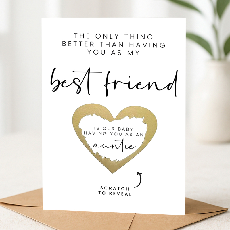 Pregnancy Announcement to Best friend, Preganancy Card - A6 - 4.1" x 5.8"