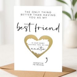 Best friend pregnancy Announcement Card, Friend Pregnancy Annoucnement