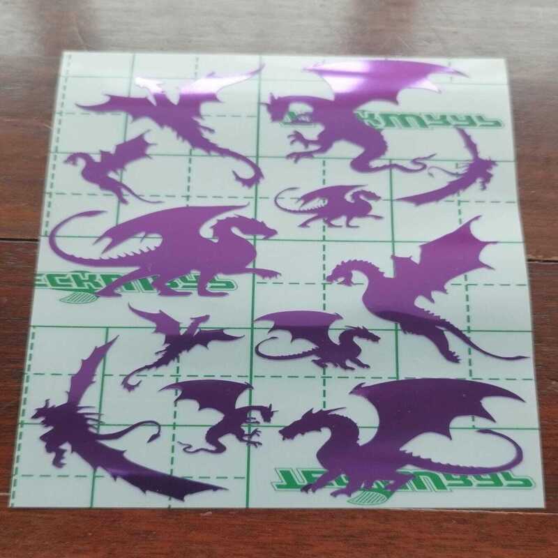 Dragon Sticker Sheet - Matte Black