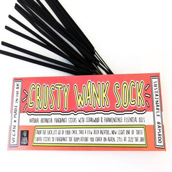 Crusty Wank Sock Funny Smells Fragrance Sticks | Vegan | Aromatherapy | Funny Gift | Stocking Filler | Secret Santa | Dog Gift