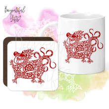 Mug & Coaster Set - Zentangle Chinese New Year Animal