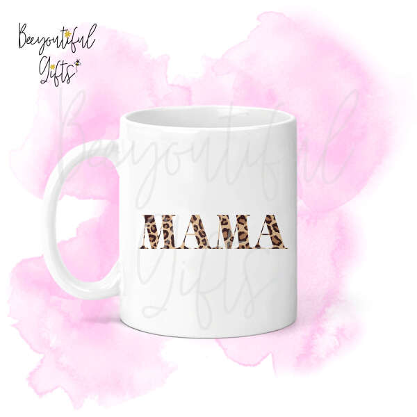 Mother's Day Ceramic Mug - Mama Leopard Print