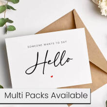 Pregnancy Announcement Card - Someone Wants To Say Hello - Small (Approx. A6 | 105mm x 148mm | 4.1in x 5.8in) - Standard Smooth Card