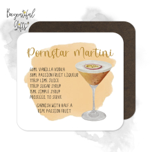 Cocktail Recipe Coaster - Pornstar Martini