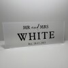 Top Table Wedding Sign / Custom Sign for Wedding Top Table / Wedding Decor / Mr & Mrs Sign - White - Frosted