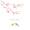 Two Birds Under Blossom Priodas Hapus