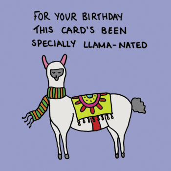 Llama-nated Greetings Card