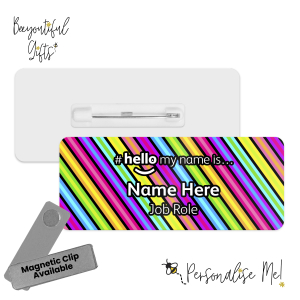 Name Badge - Neon Pattern Hello My Name is... - Design 11