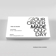 Business thank you cards - Your order means the world to us - Sample
