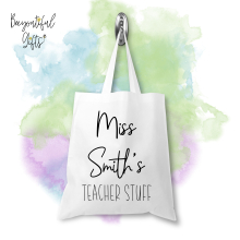 Personalised Teacher Tote Bag - Teacher Stuff