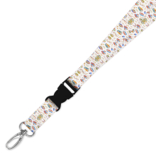 Double Breakaway Lanyard - Bright Watercolour Books
