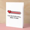 Valentine's Card For Him Anniversary Card For Boyfriend or Husband Love Card For Husband Valentine's Day Card For Gamer Full Health Bar - Large (5x7) / Blank Message
