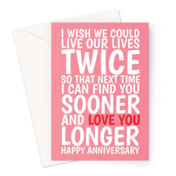 Romantic Anniversary Card For Wife