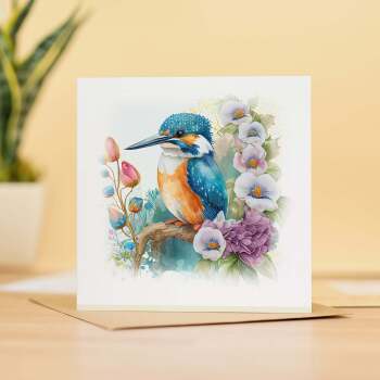 Postcard Prints - Notelet Card of a King Fisher Any Occasion Card For Her or For Him Card For Birthday or Easter Card Thank You Card