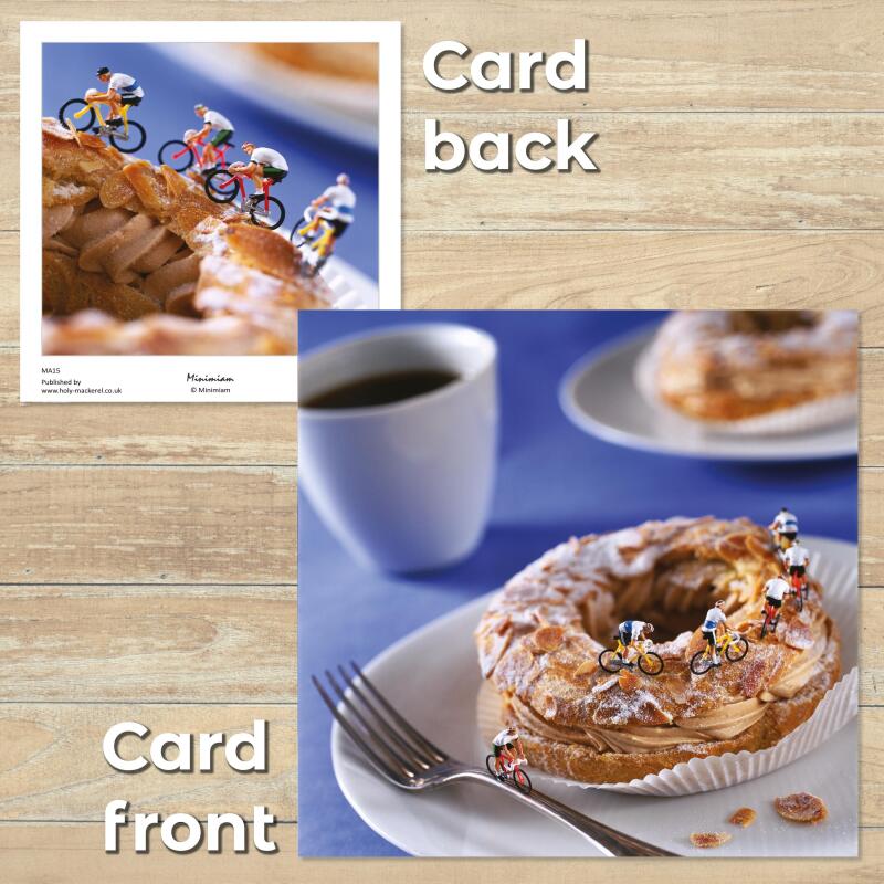 Funny Card Set - Minimiam Adventures in Patisserie - Tiny People Food Photography - Gru&szlig;karten Set UK