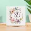 85th Birthday Card For Her Floral Eighty Fifth Birthday Card Eighty Five Card For Mum Gran Grandma Auntie 85 Card For Friend Floral Design - Square (5.5x5.5) / Blank Inside