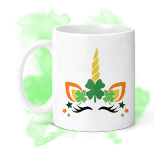 St. Patrick's Day Ceramic Mug - Shamrock Unicorn