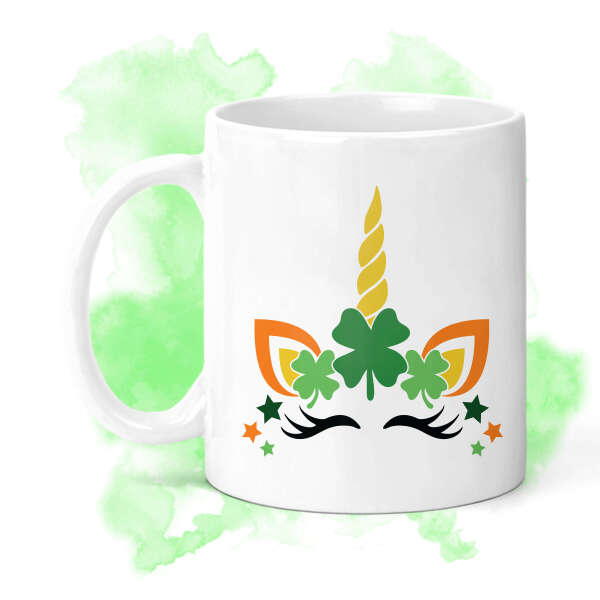 St. Patrick's Day Ceramic Mug - Shamrock Unicorn