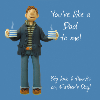 Holy Mackerel Like a Dad to Me on Fathers Day, an Erica Sturla 15cm square card from, for a someone special, blank inside for your message