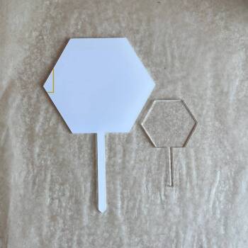 Clear Blank Acrylic Hexagon Cake Topper / Circle Cake Topper /  Acrylic Blanks / Cake Topper / 3mm Cake Topper