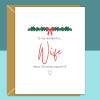 Wife Christmas Card - For Her - Personalised - Love - Xmas Card for Wife - Blank inside - Large