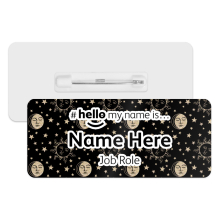 Name Badge - Celestial Sun, Moon & Stars Hello My Name is... - Design 1