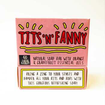 Tits 'n' Fanny Soap | Orange & Grapefruit | Vegan | Funny Gift | Stocking Filler | Secret Santa | Valentine