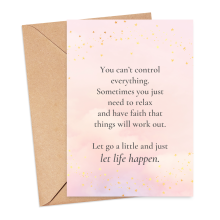 Affirmation Card - Let Life Happen - Small (A6)