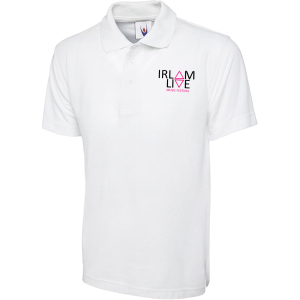 Iralm Live - Embroidered Polo Shirt - White