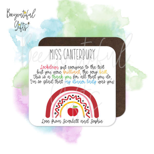 Personalised Teacher Coaster - Lockdown Teacher Appreciation Poem