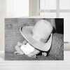 10 gallon baby, vintage photographic black and white new baby card  - 12.6 x 17.7cm and blank inside - made in the UK