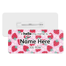 #hello my name is... Name Badge - Summer Strawberries