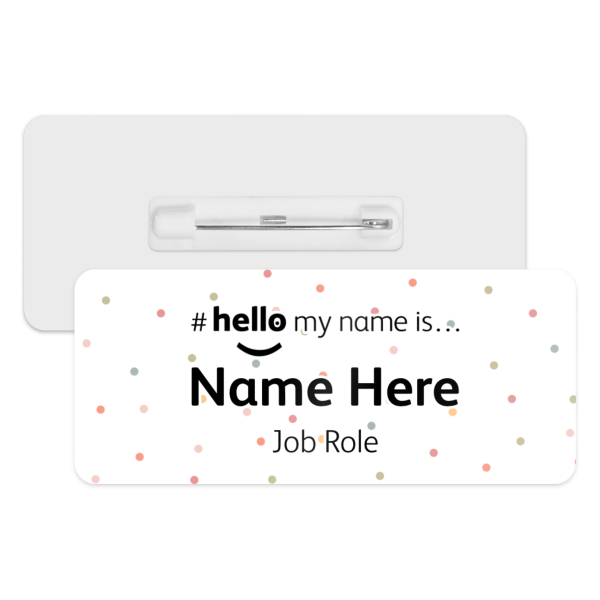 #hello my name is... Name Badge - Polka Dots