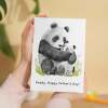 Father's Day Card For Daddy Cute Panda Bear and Cub Illustration Father's Day Card For Dad Father's Day Gift From Child - Large (5x7) / Blank Message