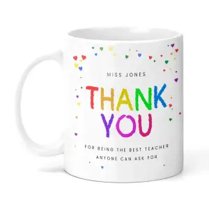 Personalised Teacher Ceramic Mug - Thank You For Being The Best Teacher