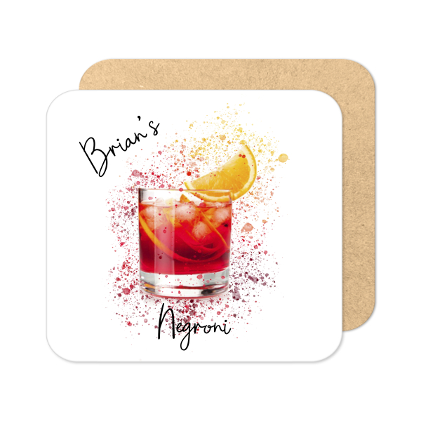 Personalised Negroni Coaster with Splash Effect