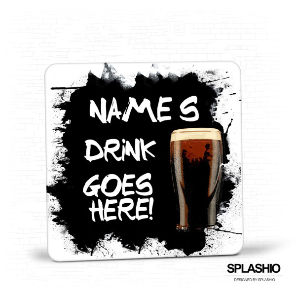 Personalised Drinks Coaster - Name's Drink Goes Here