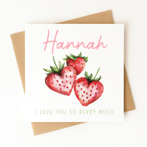Personalised Valentine's Day Card - I Love You So Berry Much