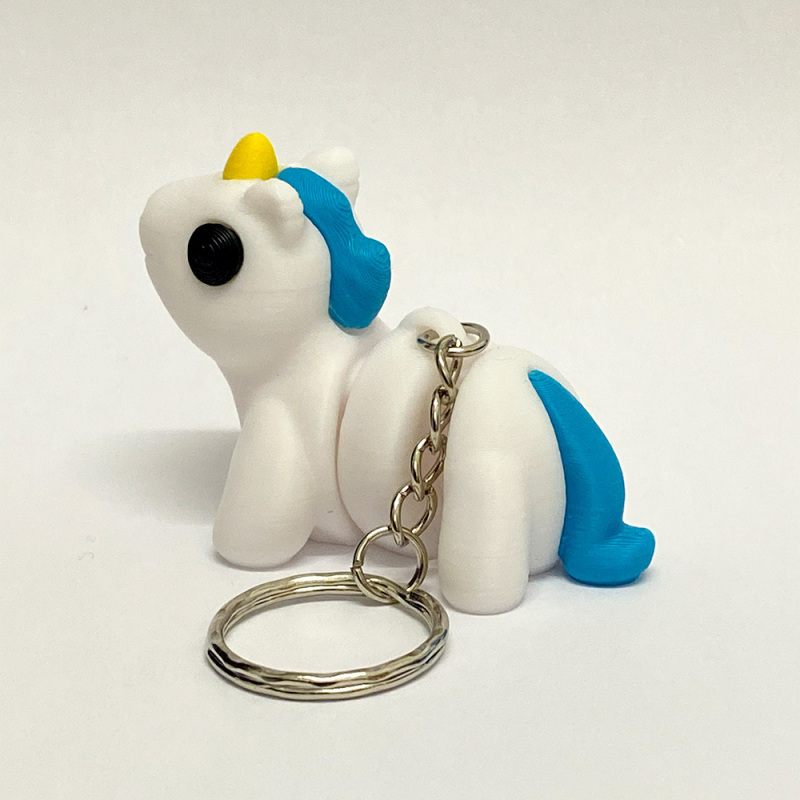Baby Unicorn Keyring - Blue
