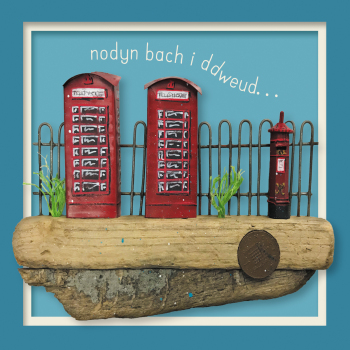 Nodyn Bach i dwweud - a 150mm coastal themed Welsh language just a note card by artist Seth Draper