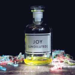 Holy Mackerel joy undiluted retro themed blank greeting card for him or her - designed by Andy Poplar - 15cm square and blank inside for your message