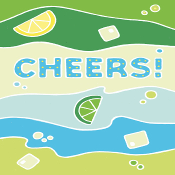 Holy Mackerel Gin themed cheers card - comes with a gorgeous decorated envelope - 12 x 17cm and blank inside