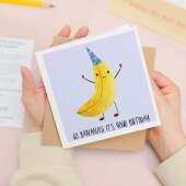 Birthday Card For Him Go Bananas Birthday Card For Children or Adults Fun Cute Birthday Card For Anyone For Boy or Girl Birthday Card