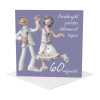 Penblwydd priodas ddiemwnt hapus - Welsh 60th anniversary card - designed by Erica Sturla - 15cm square and blank inside, made in the UK
