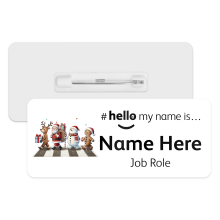 #hello my name is... Name Badge - Christmas Character Crossing