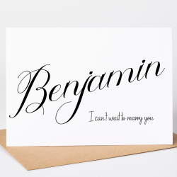 I Can't Wait To Marry You to my Groom Wedding Day Card