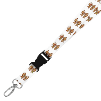Double Breakaway Lanyard - Gingerbread Coquette Bow