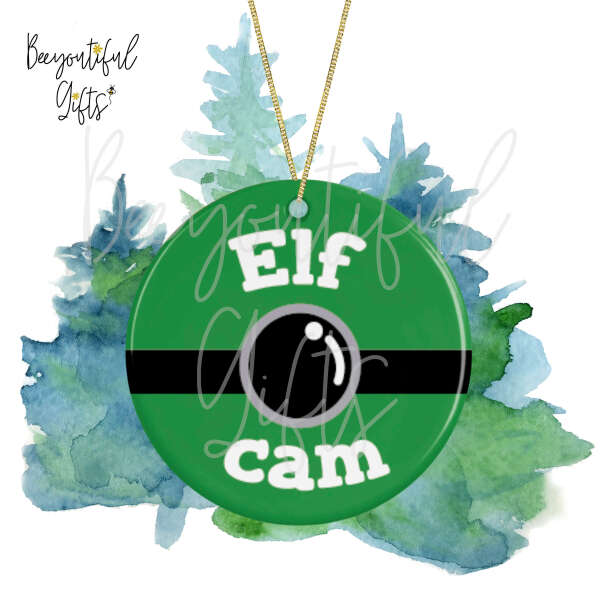 Ceramic Christmas Tree Decoration - Cartoon Elf Cam